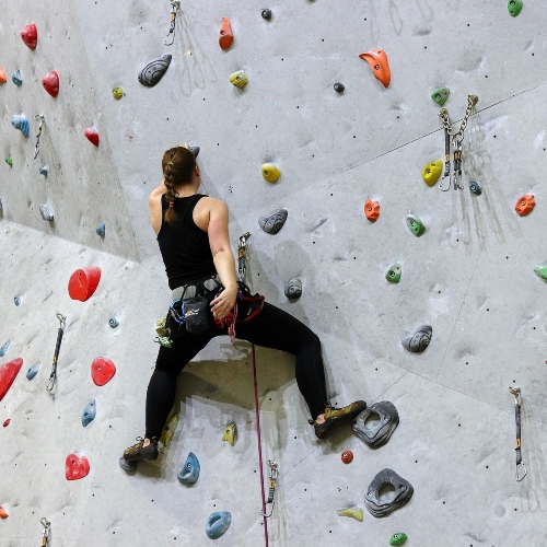 An example of Lead Climbing